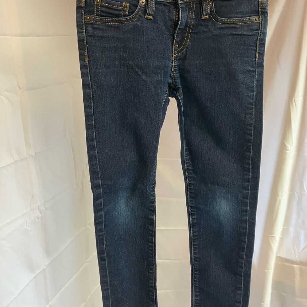Classic Youth Blue Denim Jeans with Fading and Slim Fit - Picture 6 of 15